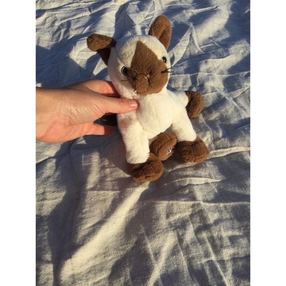 Webkinz HM160 Siamese Cat Plush no code Ganz Stuffed Animal 8" 8 in toy plushie - Picture 1 of 10